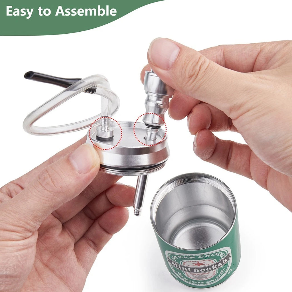 🔥🟢 2-Pack Mini Metal “Beer Can” Water Pipes 🍺💨 (4.5