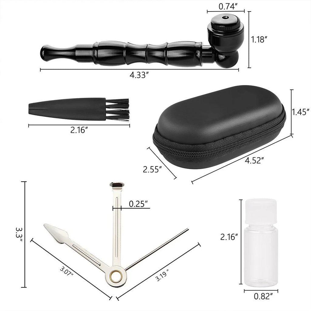 🌈🖤 2-Pack Metal Detachable Smoking Pipes 🔧💨 (4.3