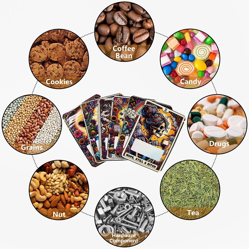 100-Pack Smell-Proof Mylar Bags – 7×10cm Resealable Zip Lock with Skull Designs 💀✨