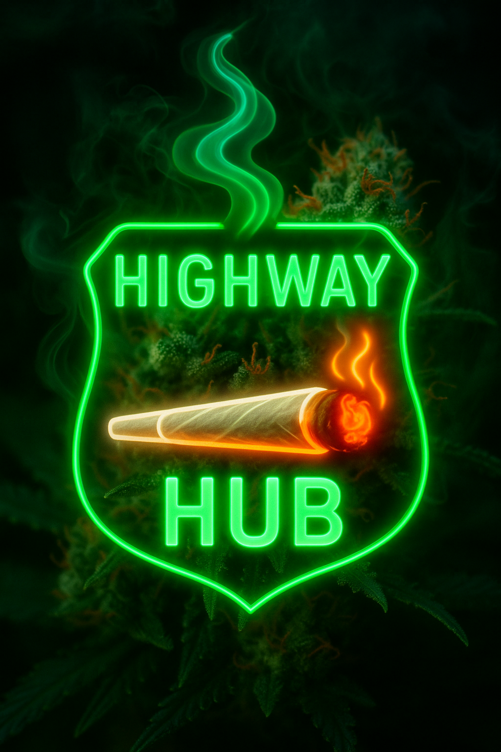 Highway Hub neon logo